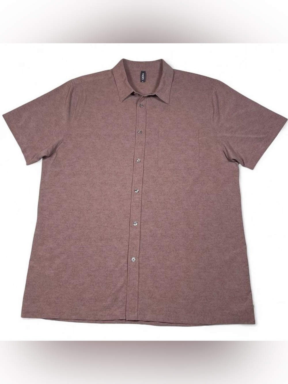 MINT Vuori Button-Up Short Sleeve Shirt Mauve Floral V184 Men’s Size XL Vacation